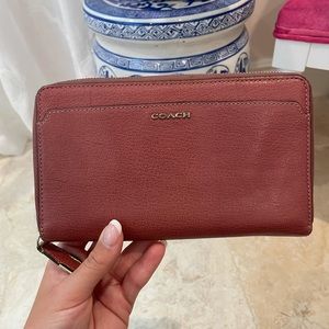 Coach Saffonie Leather Wallet